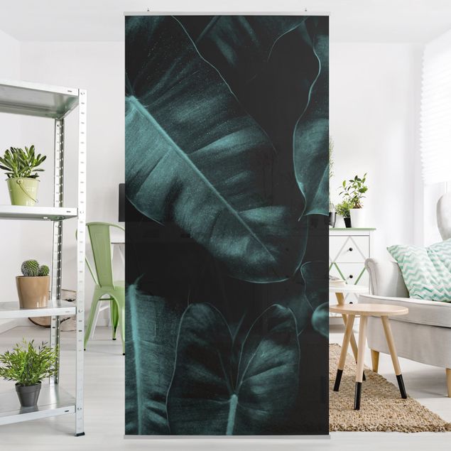 Raumteiler - Dschungel Blätter Dunkelgrün - 250x120cm