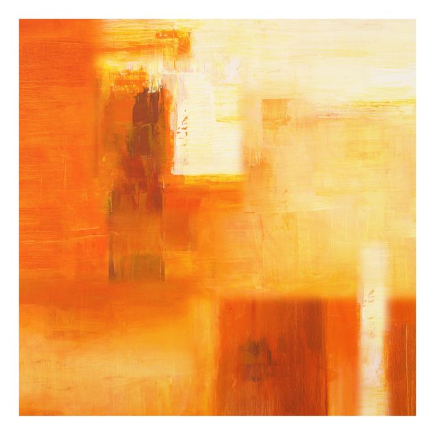 Spritzschutz Komposition in Orange und Braun 02
