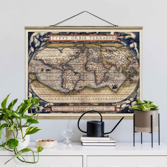 Wandbilder Historische Weltkarte Typus Orbis Terrarum