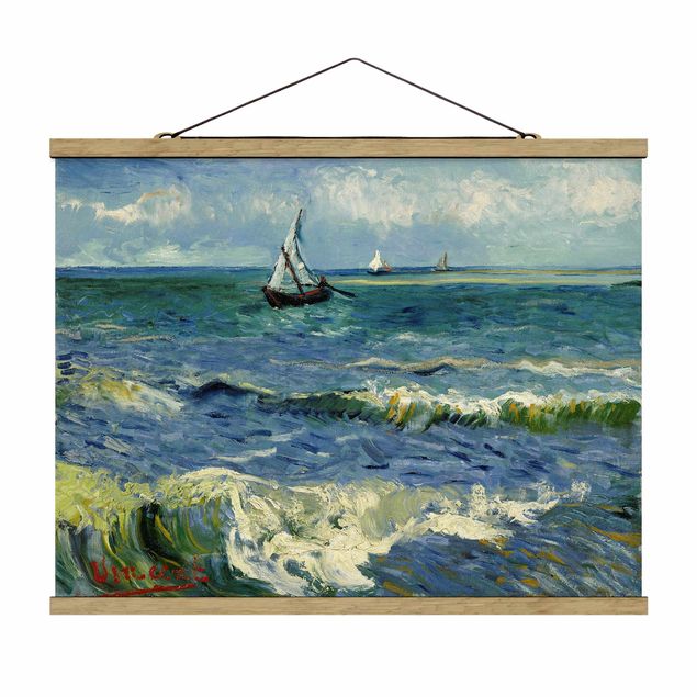 Stoffbilder mit Posterleisten Vincent van Gogh - Seelandschaft