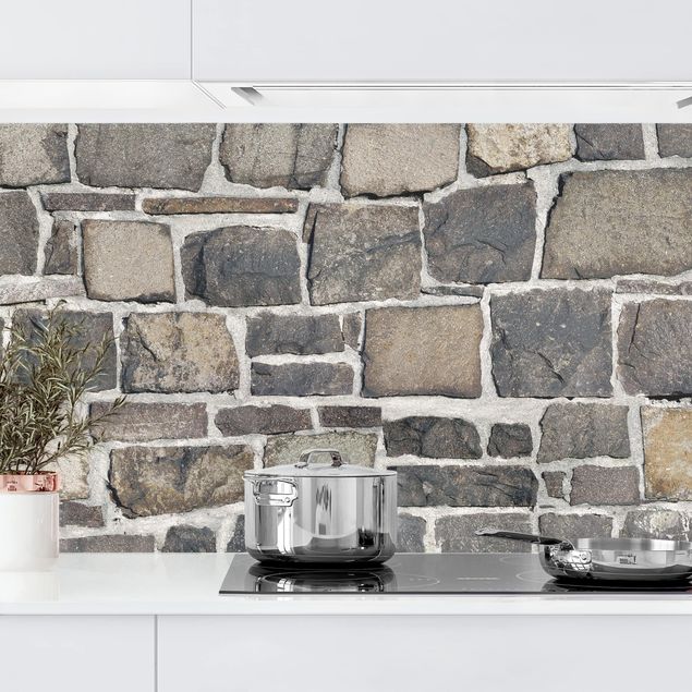Platte Küchenrückwand Bruchsteintapete Natursteinwand