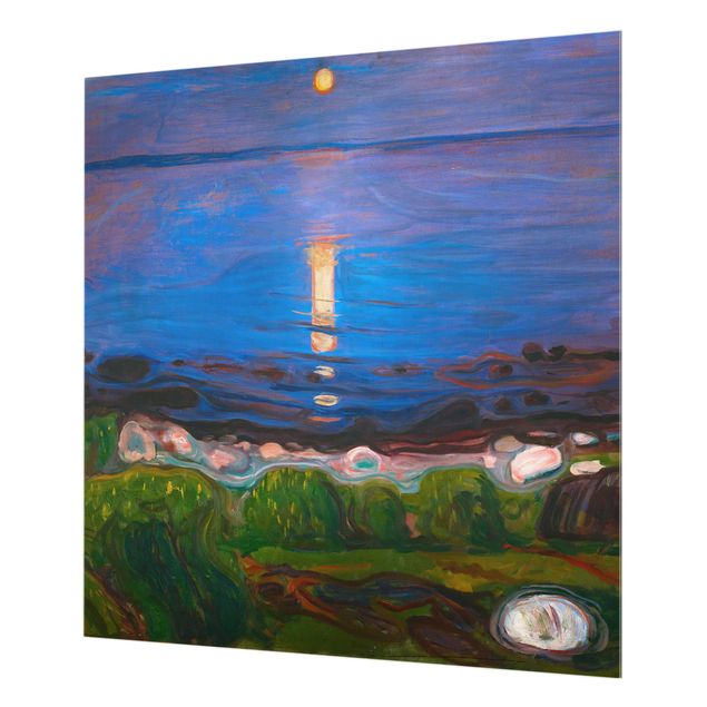 Spritzschutz Künstler Edvard Munch - Sommernacht am Meeresstrand