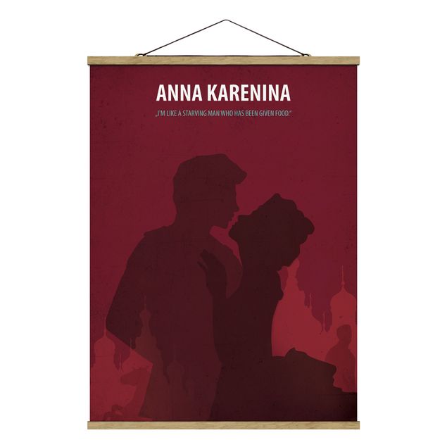 Stoffbild mit Posterleisten - Filmposter Anna Karenina - Hochformat 3:4