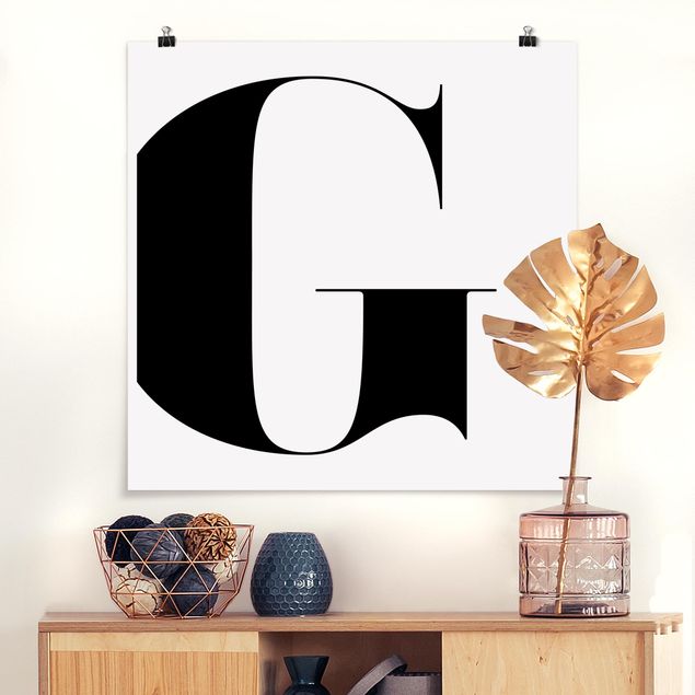 Poster - Antiqua Letter G - Quadrat 1:1