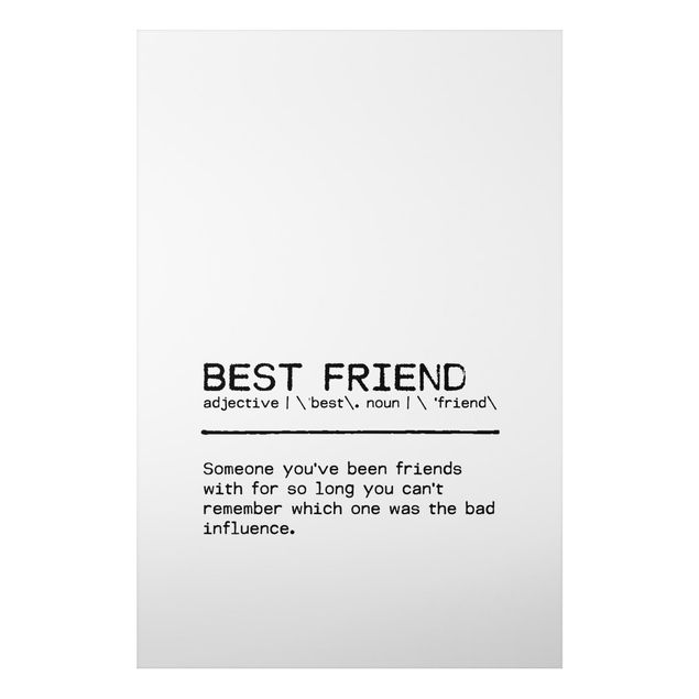 Alu-Dibond - Definition Best Friend - Querformat