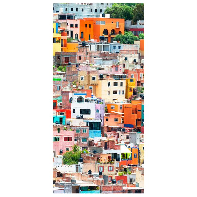 Raumteiler - Farbige Häuserfront Guanajuato 250x120cm