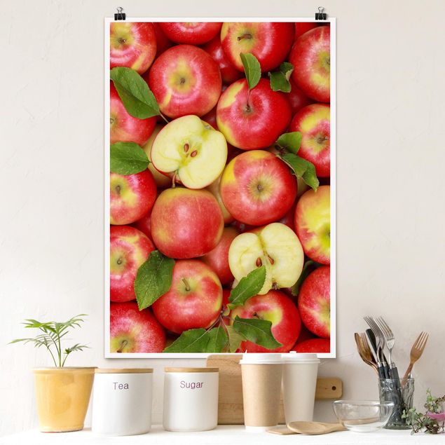 Wand Poster XXL Saftige Äpfel