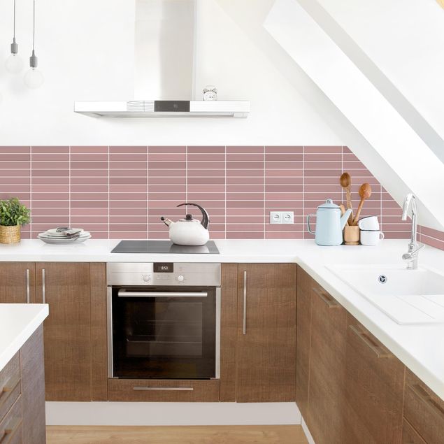 Küche Wandpaneel Metro Fliesen - Altrosa