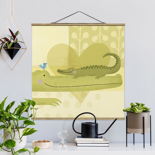 Wandbilder Mama und ich - Krokodile