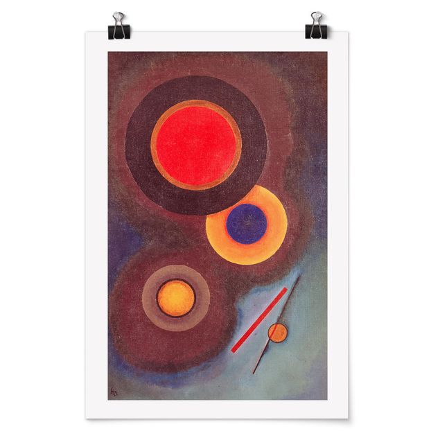 Moderne Poster Wassily Kandinsky - Kreise und Linien