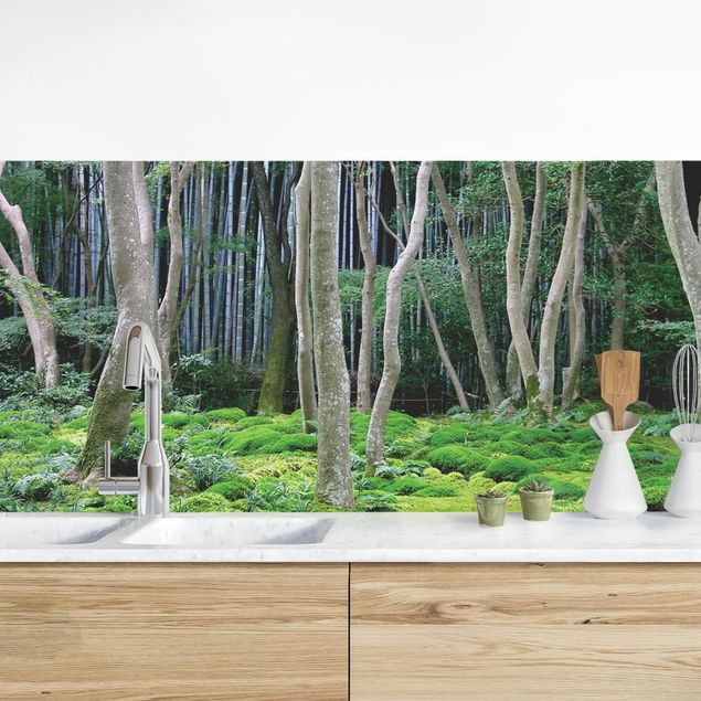 Platte Küchenrückwand Japanischer Wald