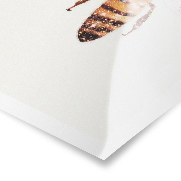 Poster bestellen Biene mit Glitzer