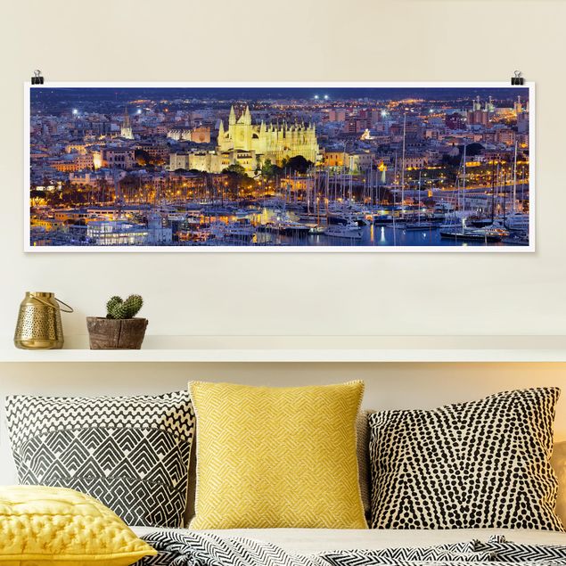 XXL Poster Palma de Mallorca City Skyline und Hafen