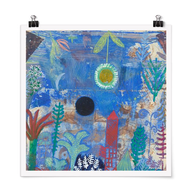abstrakte Kunst Poster Paul Klee - Versunkene Landschaft