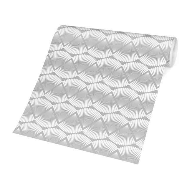 Pattern Design Fächer Muster in Grau