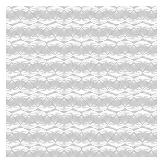 Tapeten kaufen Fächer Muster in Grau