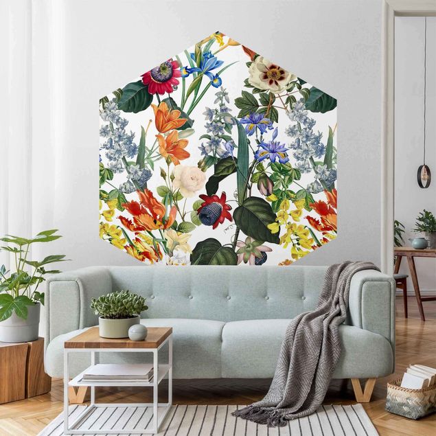 Design Tapeten Farbenfrohe Blumenpracht