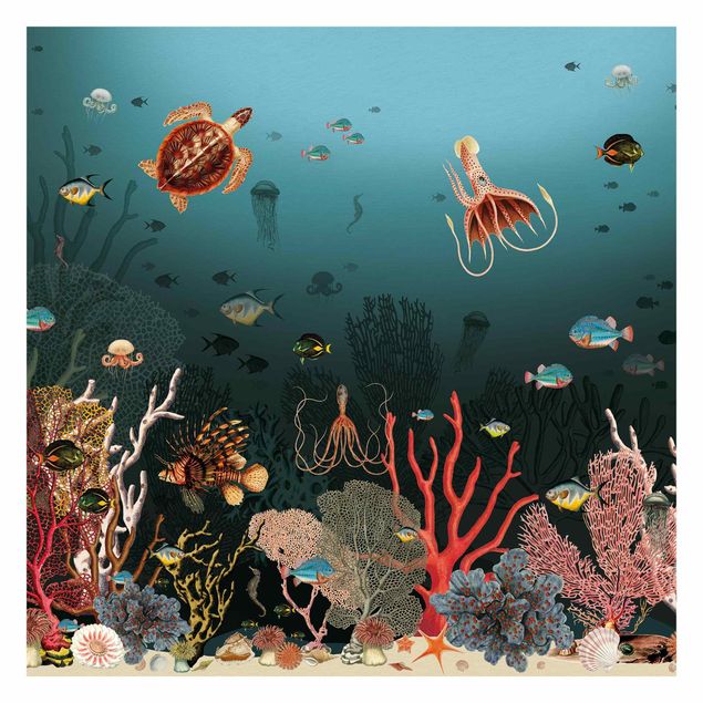 selbstklebende Tapete Farbenfrohes Korallenriff