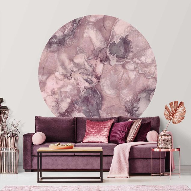 Design Tapeten Farbexperimente Marmor Violett