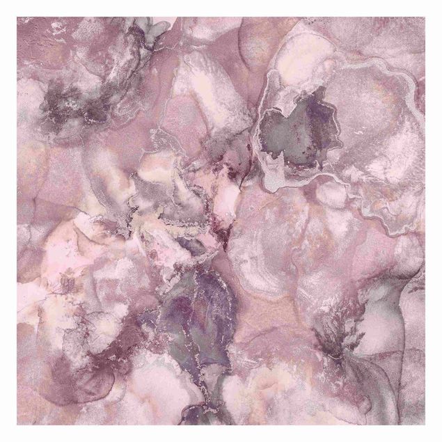 Fototapete - Farbexperimente Marmor Violett