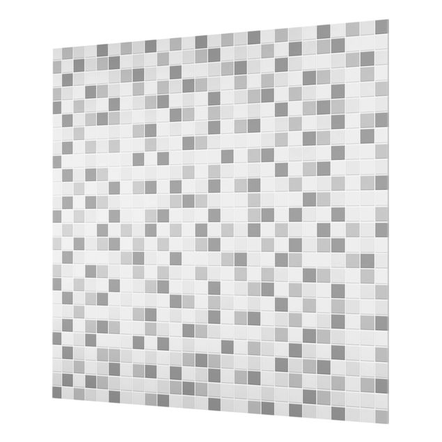 Glas Spritzschutz - Mosaikfliesen Winterset - Quadrat - 1:1