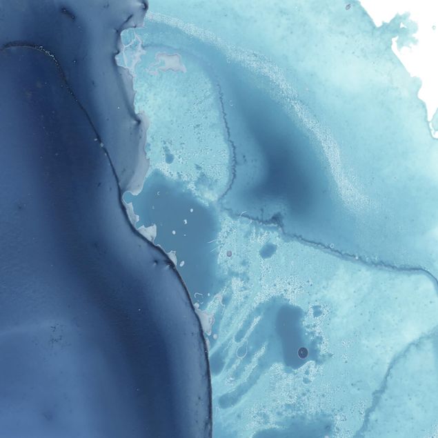 Klebefolien selbstklebend Welle Aquarell Blau I