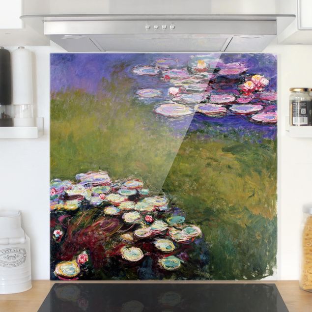 Spritzschutz Künstler Claude Monet - Seerosen