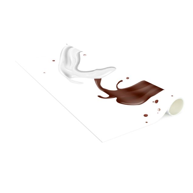 Teppich weiss Schokoladen Milch Herz
