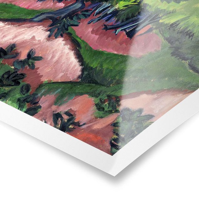 Poster - Ernst Ludwig Kirchner - Landschaft mit Kastanienbaum - Hochformat 3:4