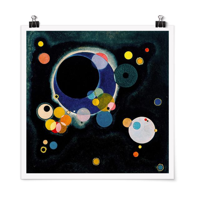 abstrakte Kunst Poster Wassily Kandinsky - Skizze Kreise