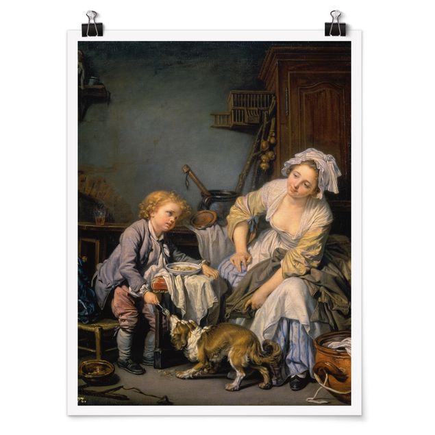 Poster Jean Baptiste Greuze - Das verwöhnte Kind