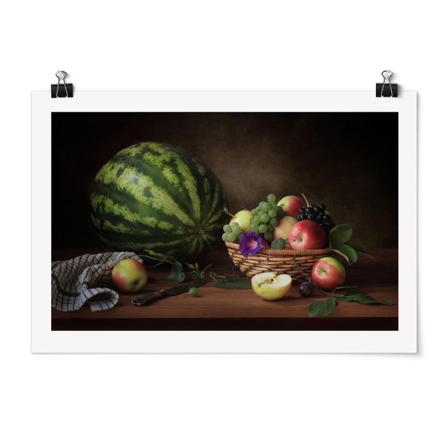 Poster Stillleben mit Melone