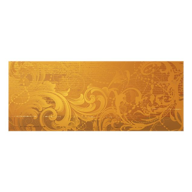 Spritzschutz Glas - Goldener Barock - Panorama - 5:2