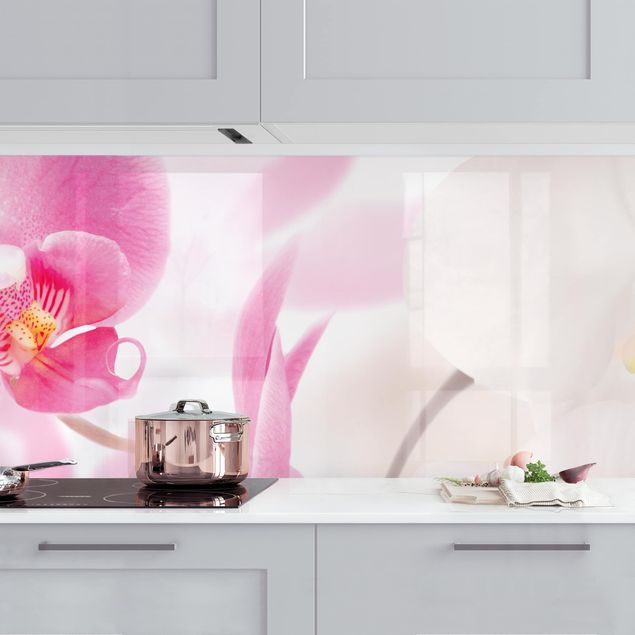 Platte Küchenrückwand Delicate Orchids