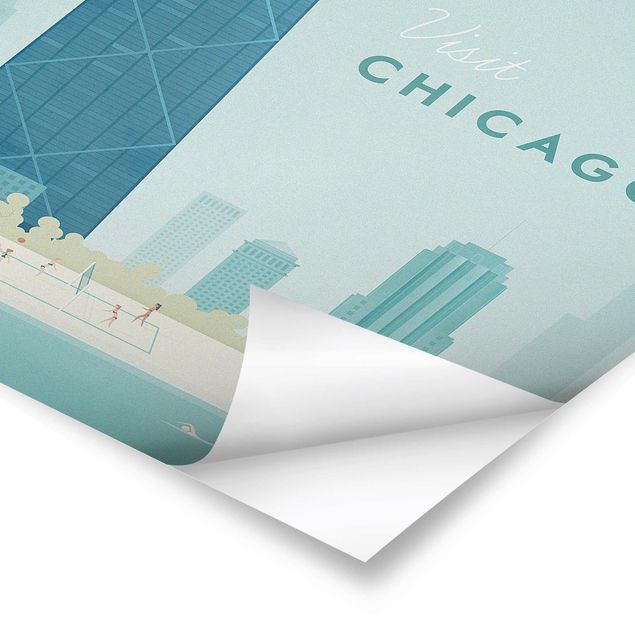 Poster - Reiseposter - Chicago - Hochformat 3:2