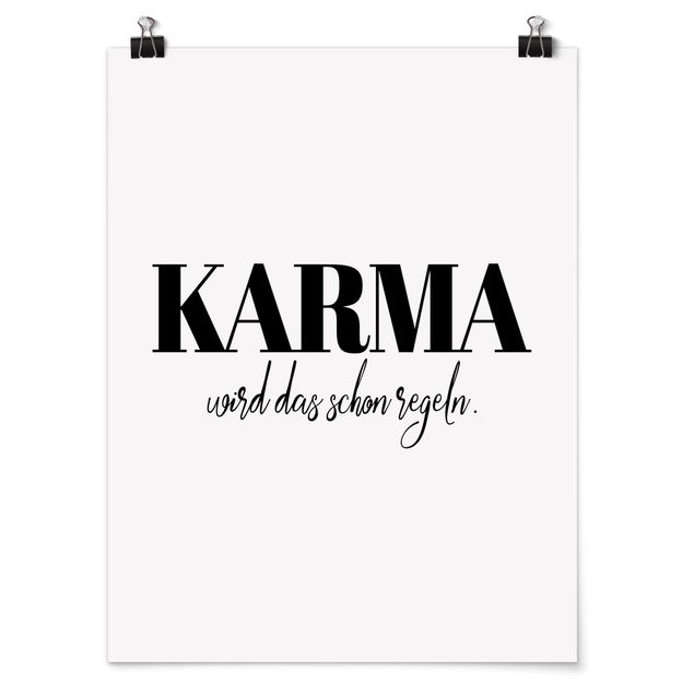 Karma wird das schon im kaufen Poster Hochformat regeln 3:4