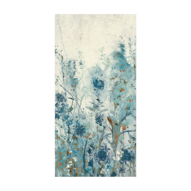 Teppich Blumenmuster Blaue Frühlingswiese II