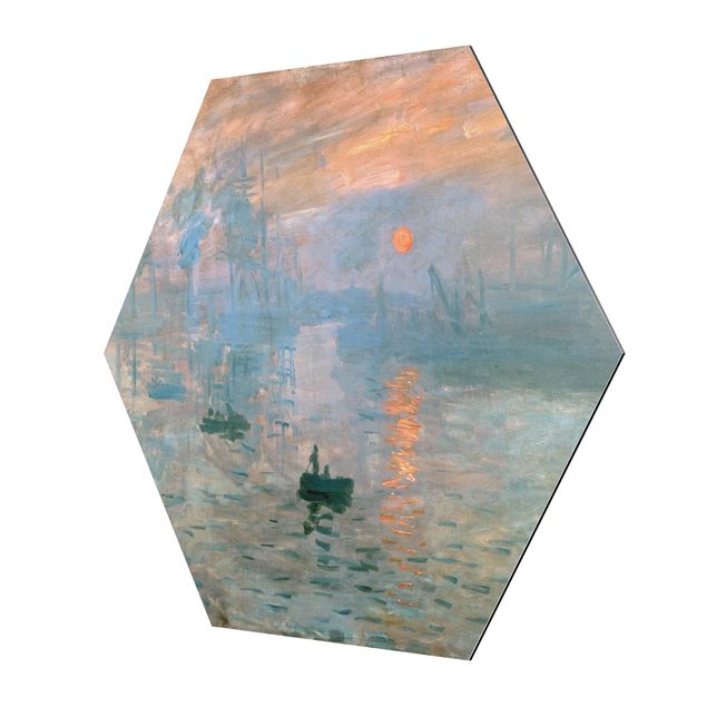 Hexagon Bild Alu-Dibond - Claude Monet - Impression
