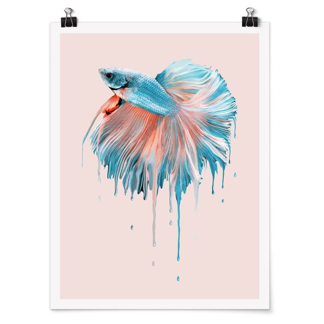 Moderne Poster Schmelzender Fisch