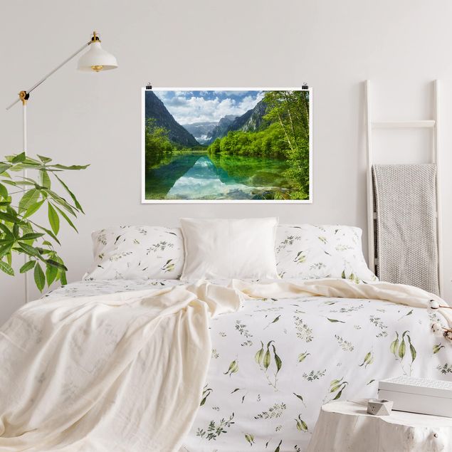 Landschaft Poster kaufen Bergsee mit Spiegelung