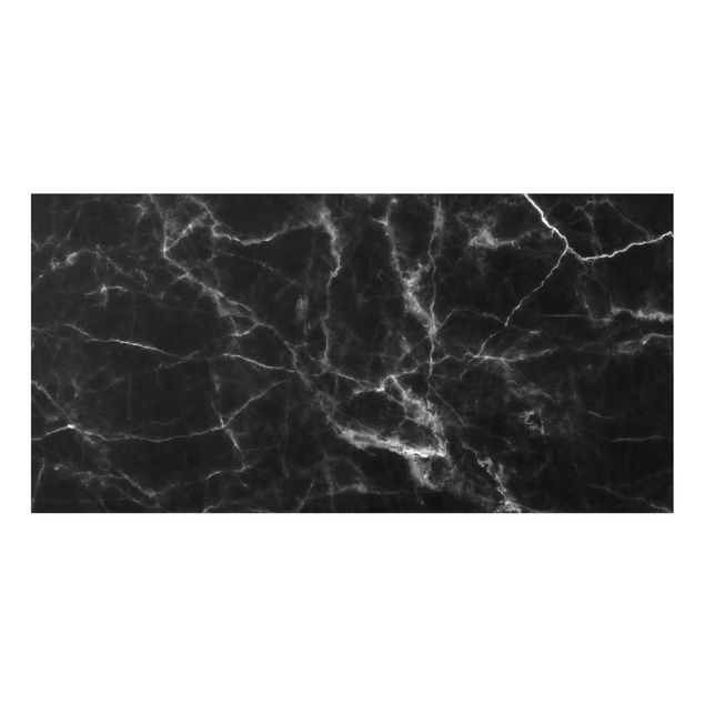 Spritzschutz Glas - Nero Carrara - Querformat - 2:1