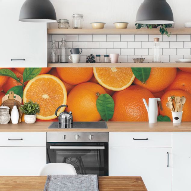 Wandpaneele Küche Saftige Orangen