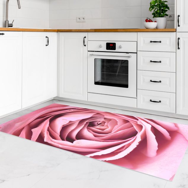 Teppich für Balkon Rosa Rosenblüte