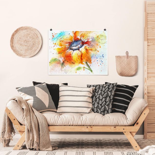 Moderne Poster Painted Sunflower