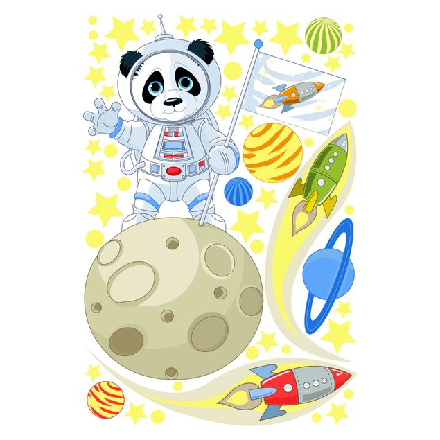 Fensterfolie Fenstersticker - Astronaut Panda