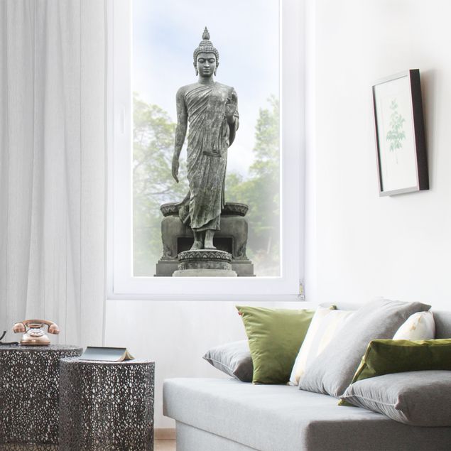 Klebefolie Fenster Buddha Statue