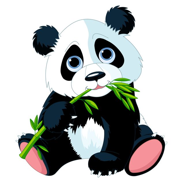 Klebefolie Fenster Naschender Panda