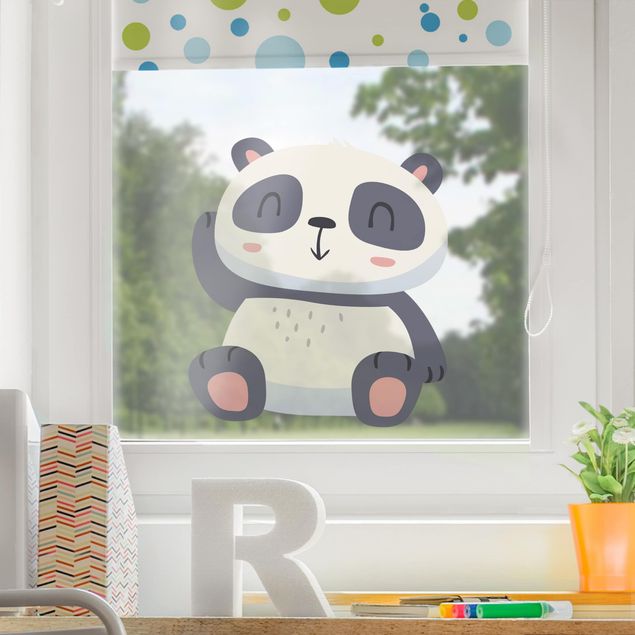 Fensterfolie bunt Süßer Panda