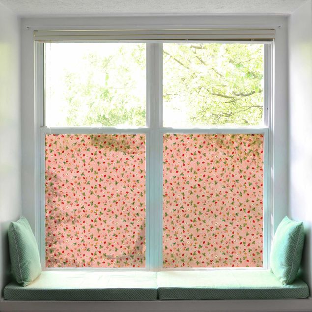 Fensterbilder Tiere Erdbeerinchen Erdbeerfee - Erdbeerblüten
