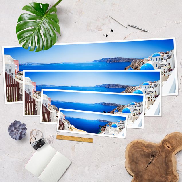Poster - View Over Santorini - Panorama Querformat